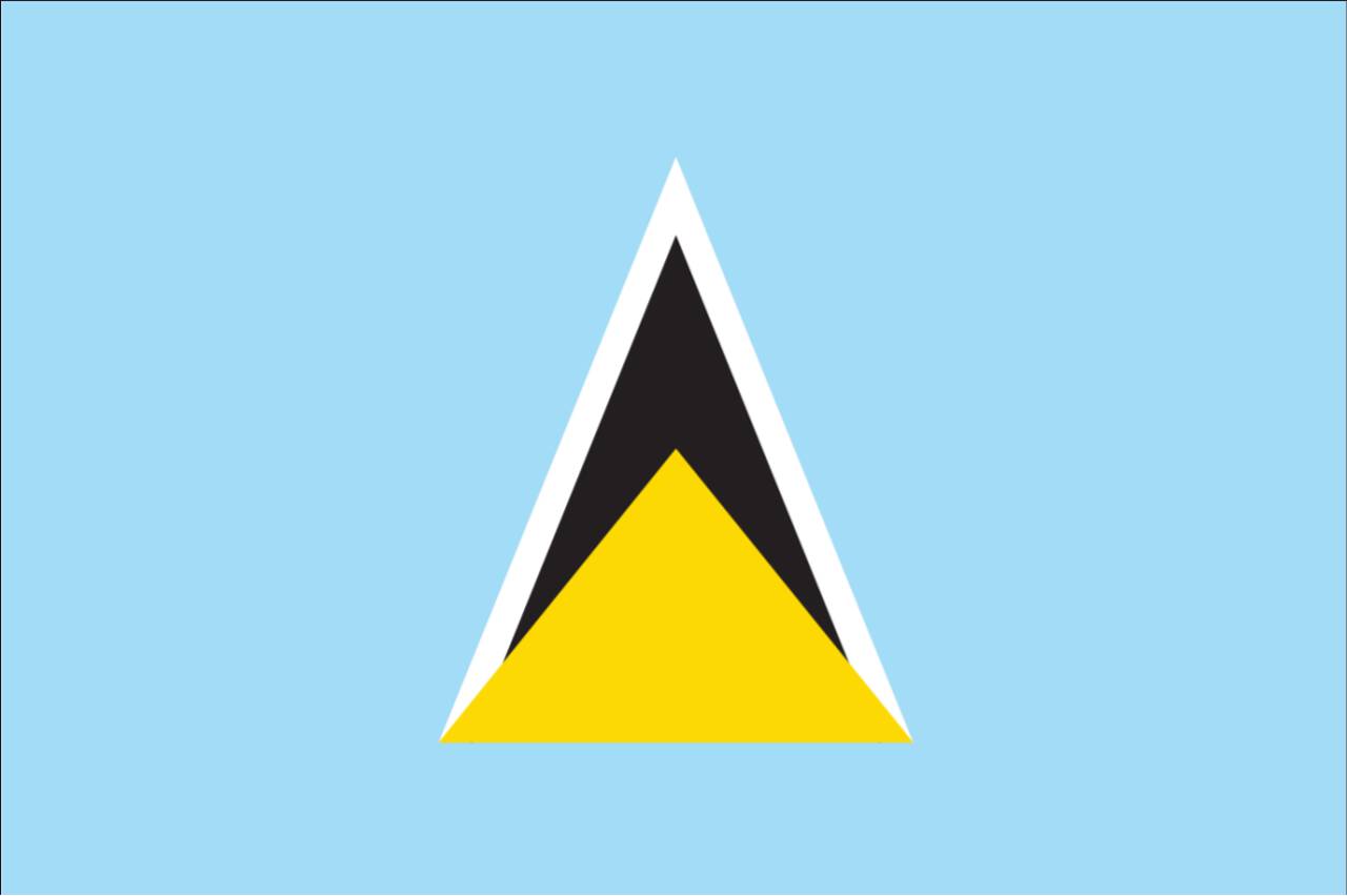 Flagge St. Lucia 110 g/m² Querformat