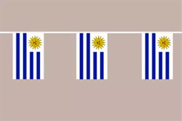 Flaggenkette Uruguay