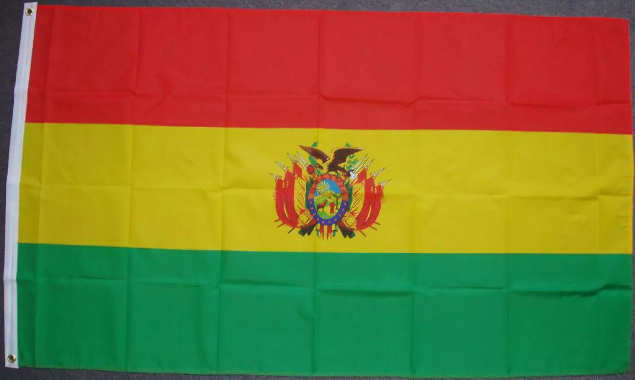 Flagge Bolivien mit Wappen