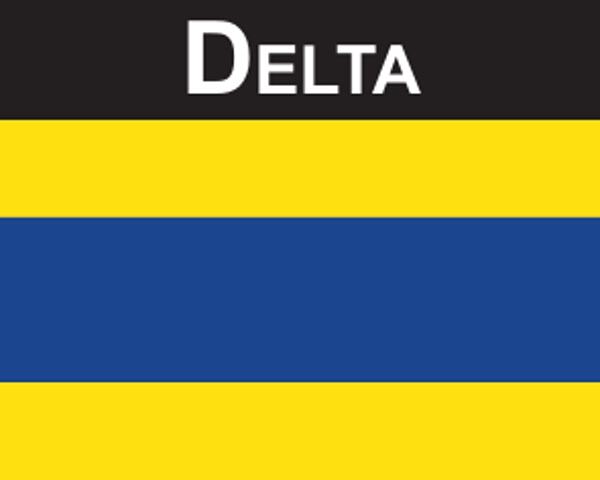 Flaggenaufkleber Delta