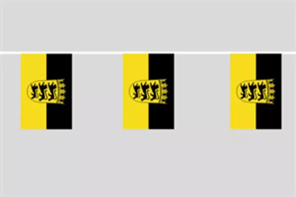 Flaggenkette Baden-Württemberg mit Wappen