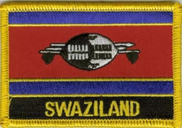 Flaggenaufnäher Swasiland mit Schrift