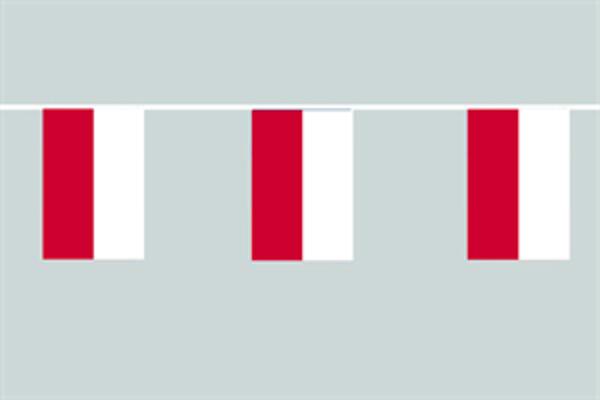 Flaggenkette Polen 6 m 8 Flaggen