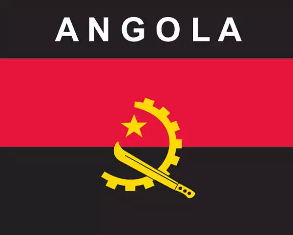 Flaggenaufkleber Angola