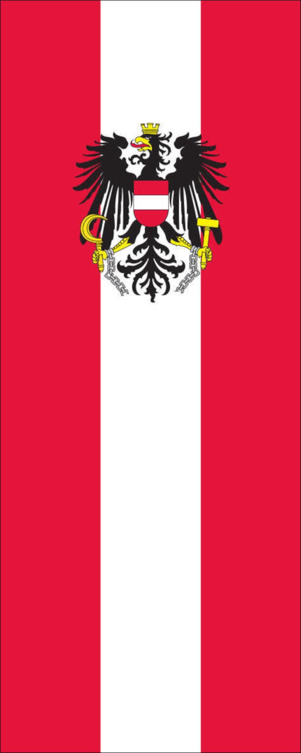 Flagge Österreich mit Wappen