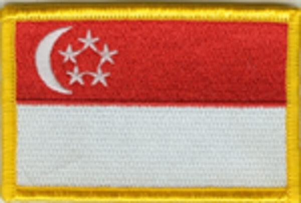 Flaggenaufnäher Singapur