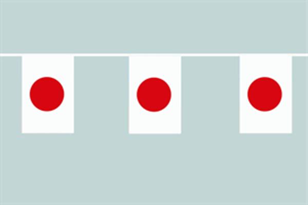 Flaggenkette Japan 6 m 8 Flaggen