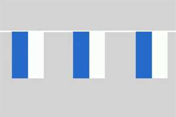 Flaggenkette Streifen Weiß Blau