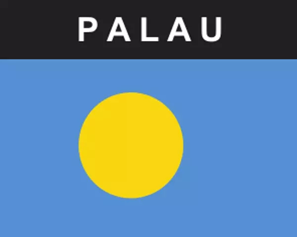Flaggenaufkleber Palau