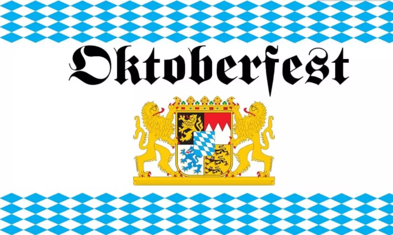Oktoberfest mit großem Wappen Fahne