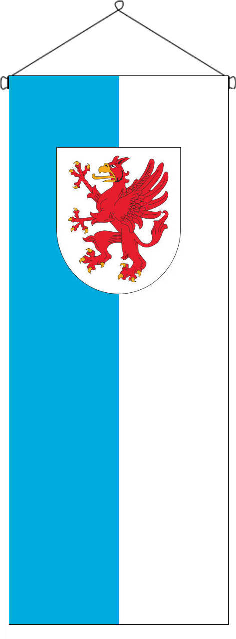 Flaggenbanner Vorpommern mit Wappen