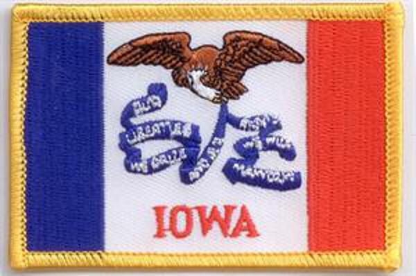 Flaggenaufnäher Iowa