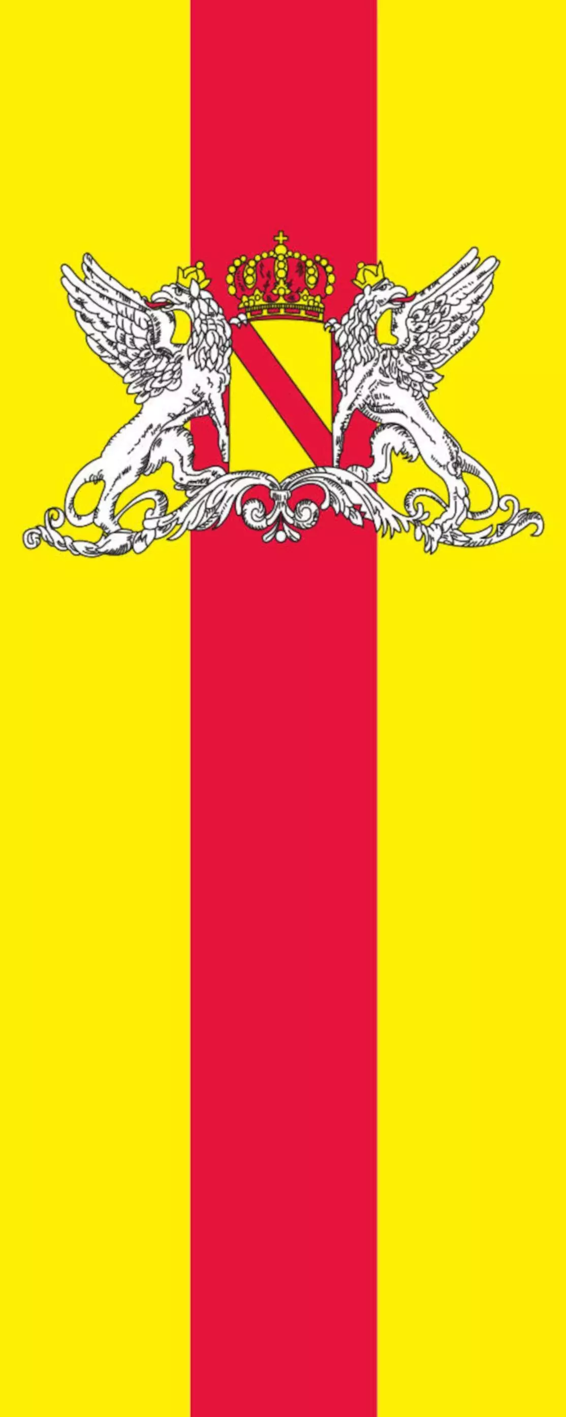 Flagge Baden mit Wappen