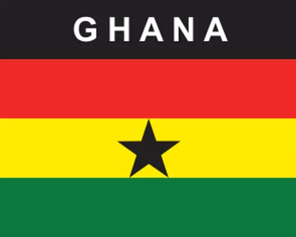 Flaggenaufkleber Ghana