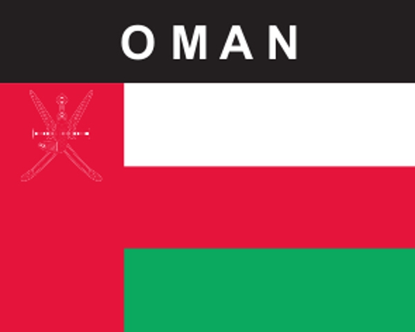 Flaggenaufkleber Oman