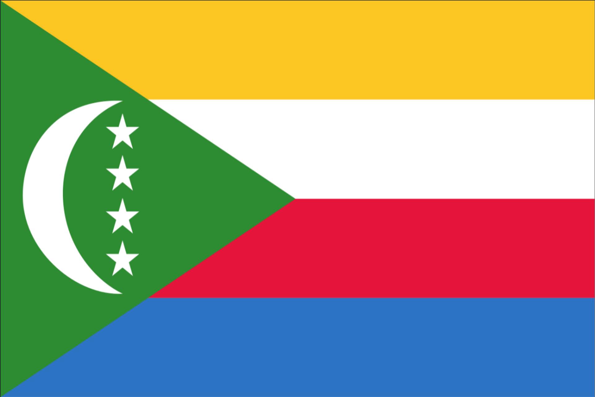 Schnäppchen: Flagge Komoren 110 g/m² Querformat. ca. 60 x 90 cm