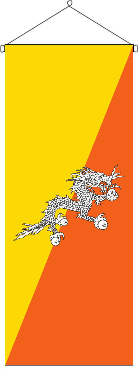 Flaggenbanner Bhutan