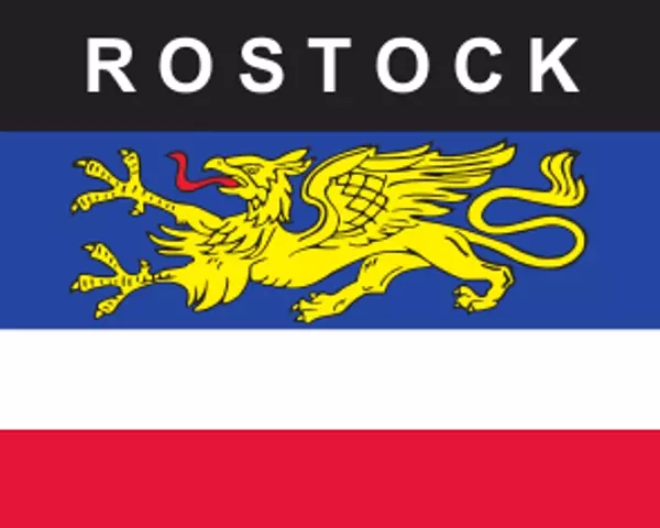 Flaggenaufkleber Rostock