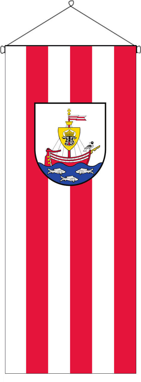 Flaggenbanner Wismar mit Wappen