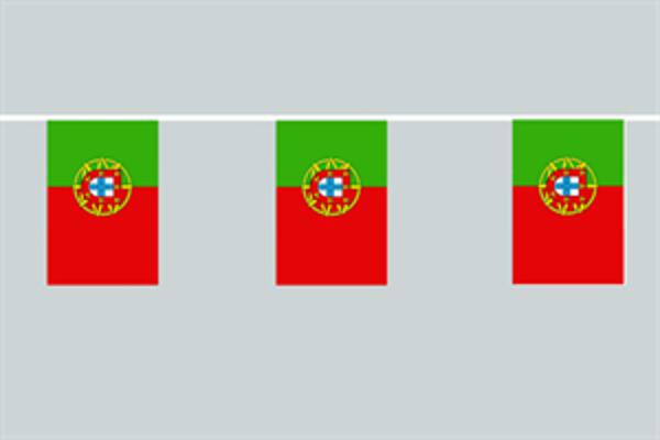 Flaggenkette Portugal 6 m 8 Flaggen