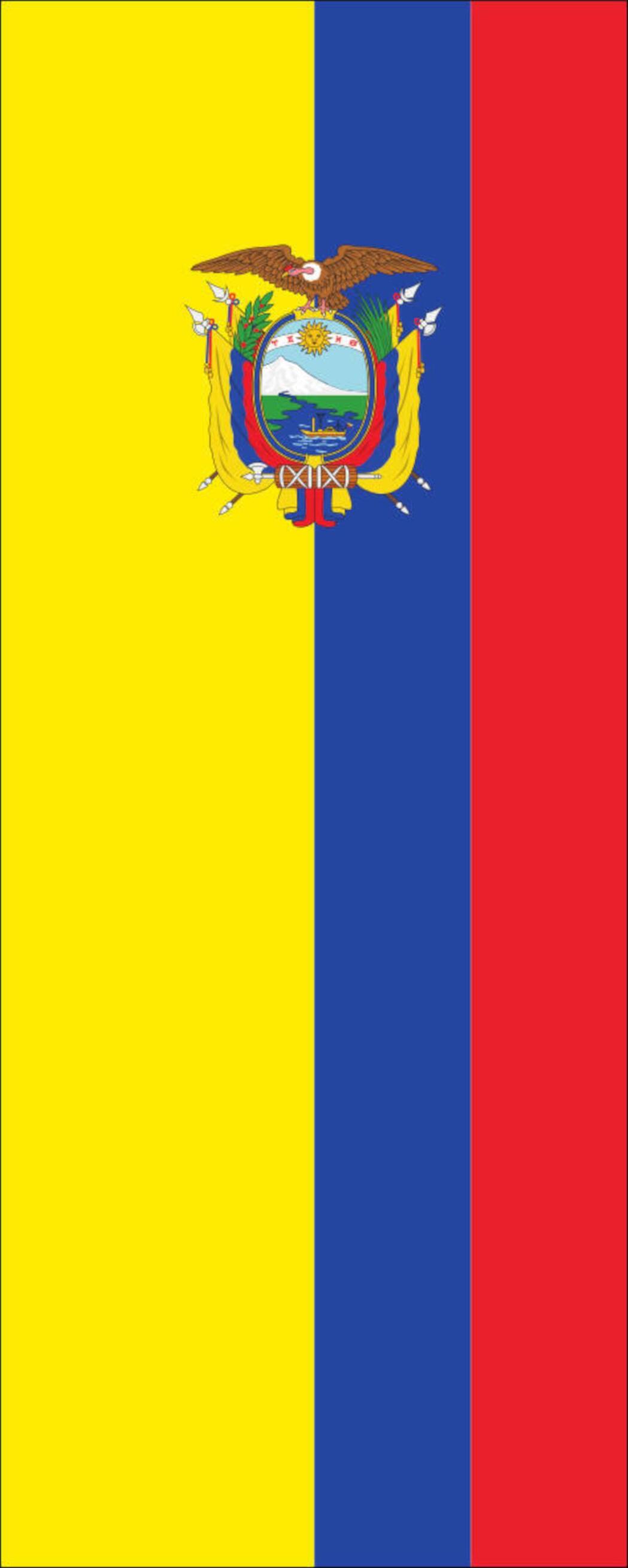 Flagge Ecuador mit Wappen