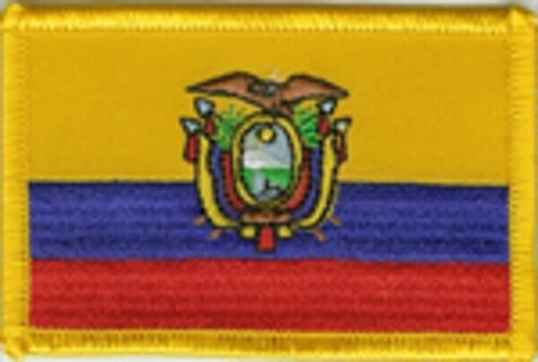 Flaggenaufnäher Ecuador mit Wappen