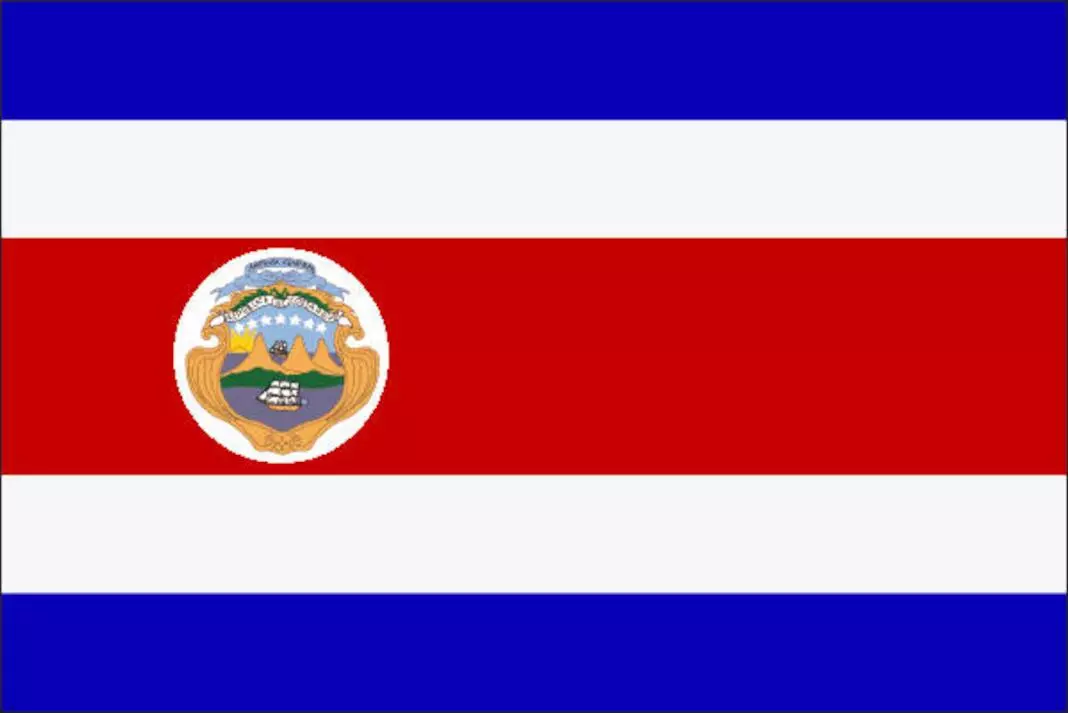 Flagge Costa Rica mit Wappen