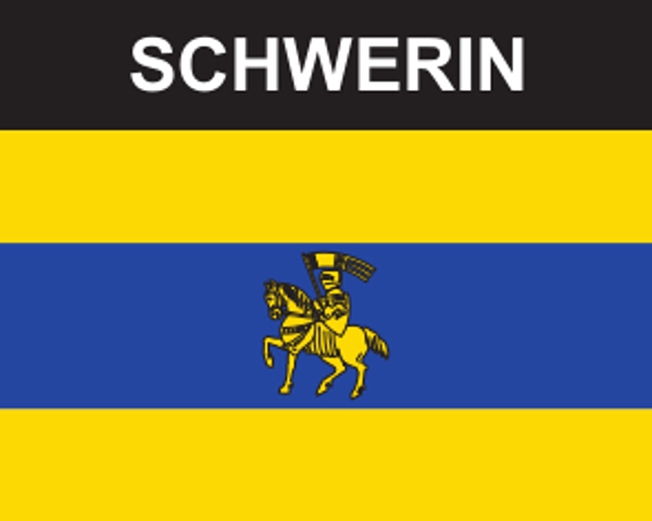 Flaggenaufkleber Schwerin