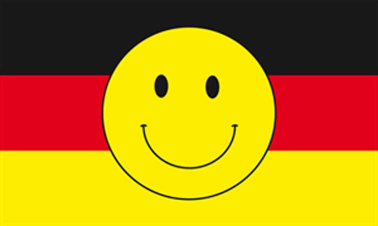 Flagge Deutschland mit Smiley 80 g/m²