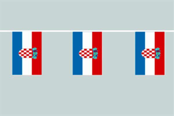 Flaggenkette Kroatien 6 m 8 Flaggen