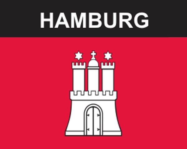 Flaggenaufkleber Hamburg