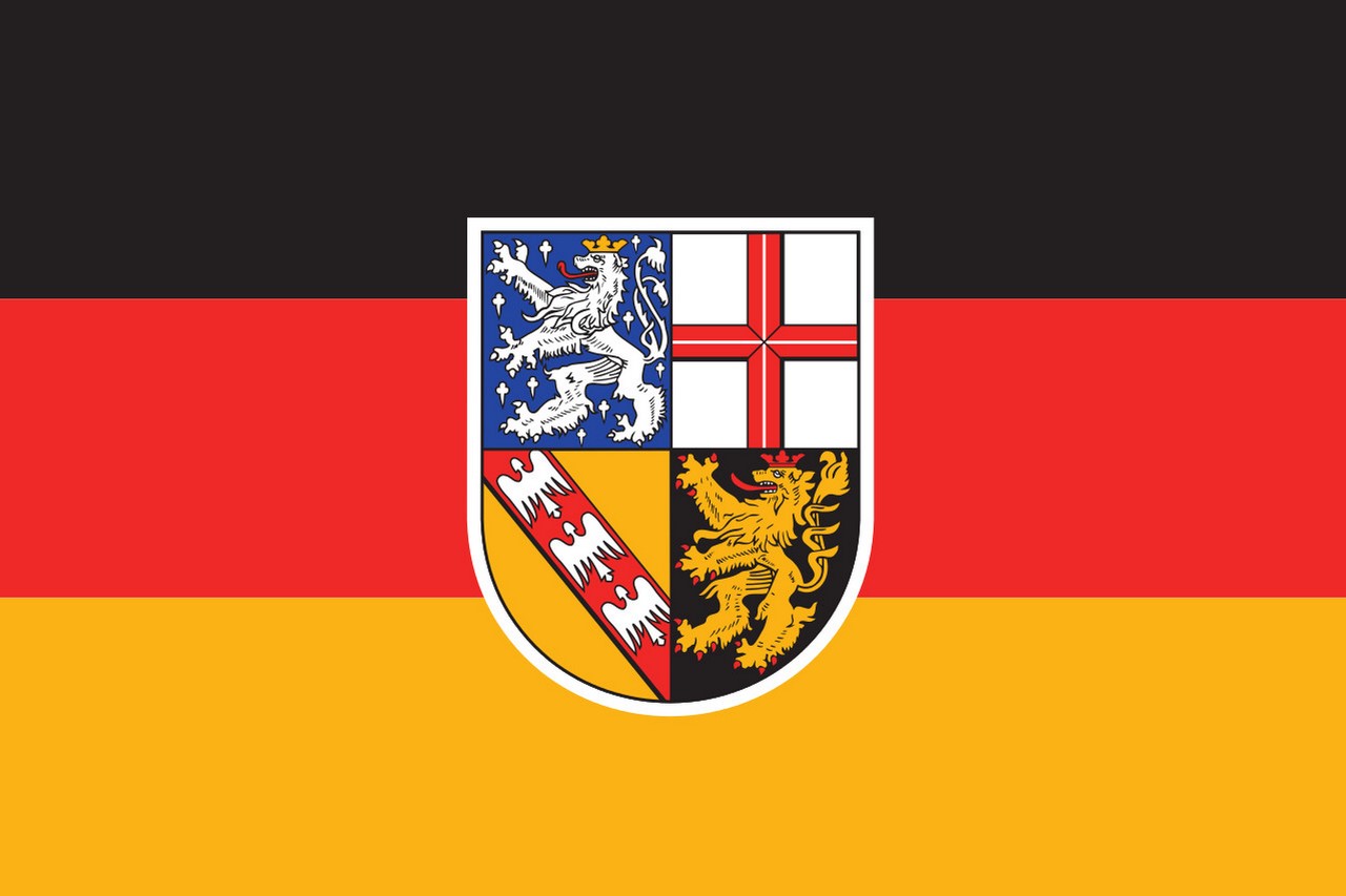 Flagge Saarland 80 g/m² ca. 30 x 45 cm