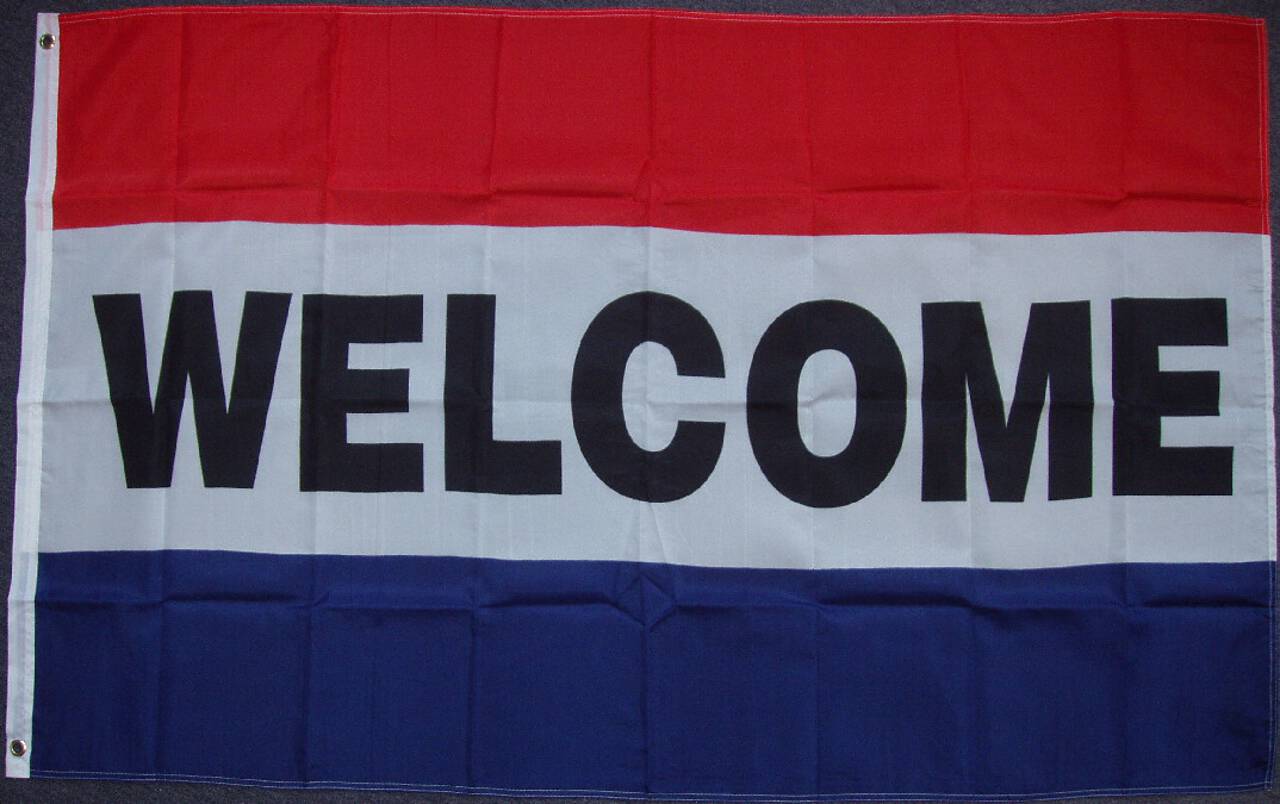 Flagge Welcome