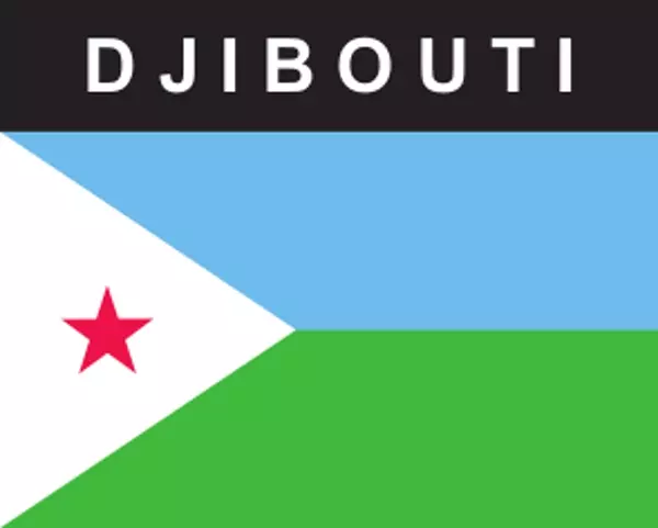 Flaggenaufkleber Dschibuti