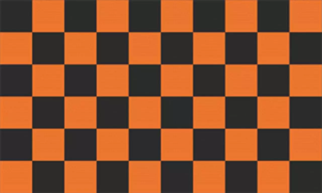 Flagge Karo Schwarz Orange