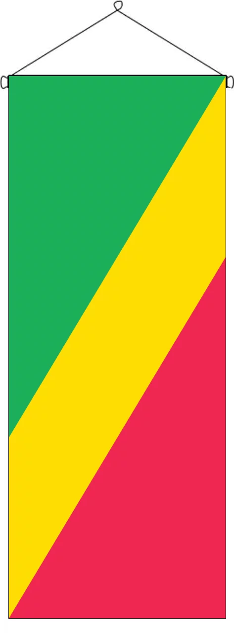 Flaggenbanner Republik Kongo