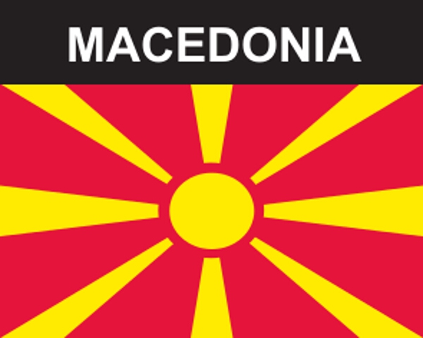 Flaggenaufkleber Mazedonien
