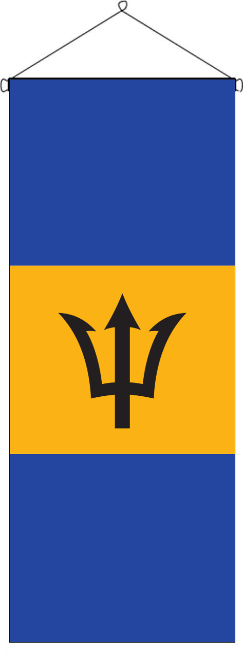 Flaggenbanner Barbados 120 g/m² Hochformat