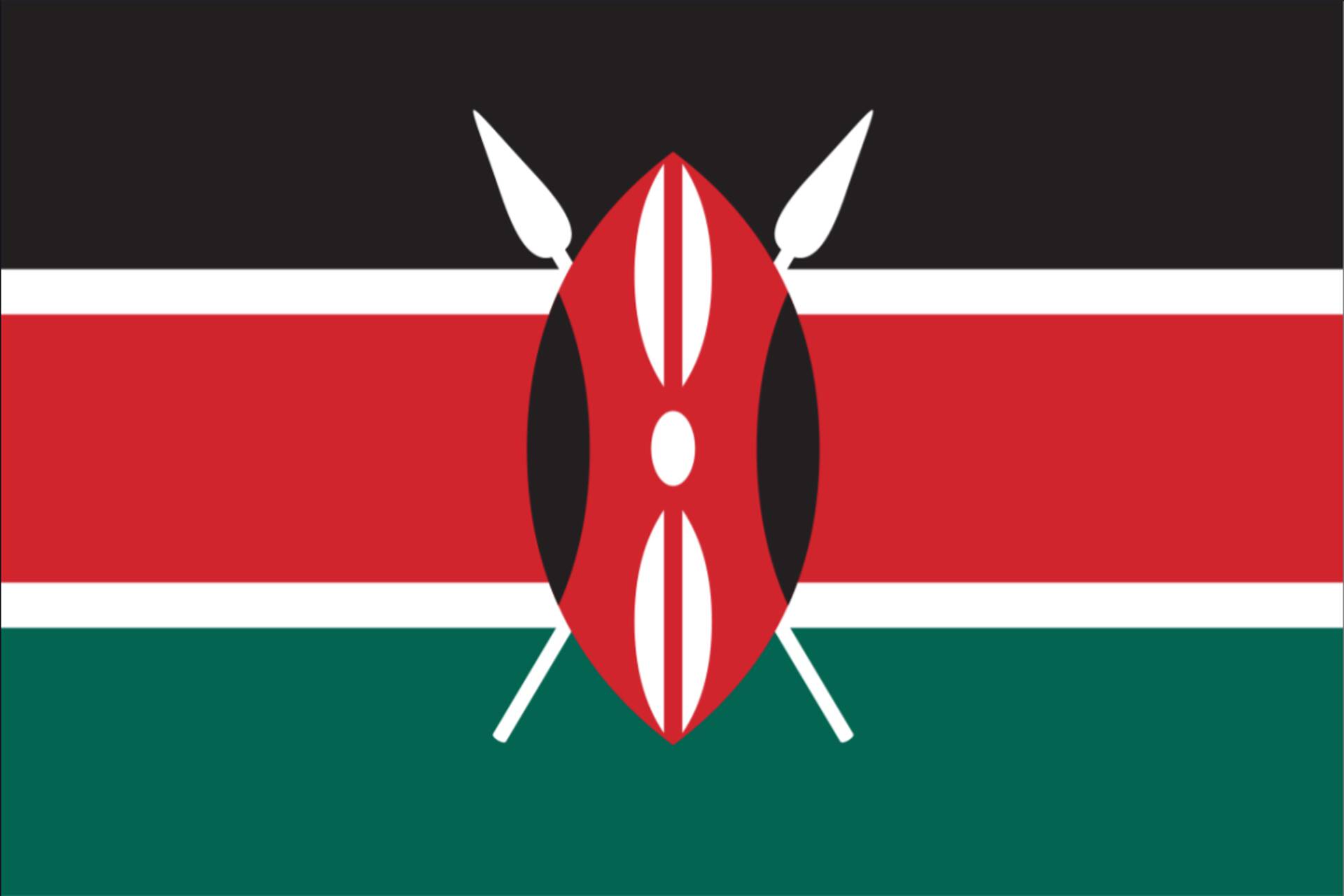 Aufnäher Kenia Schrift Patch Flagge Fahne 