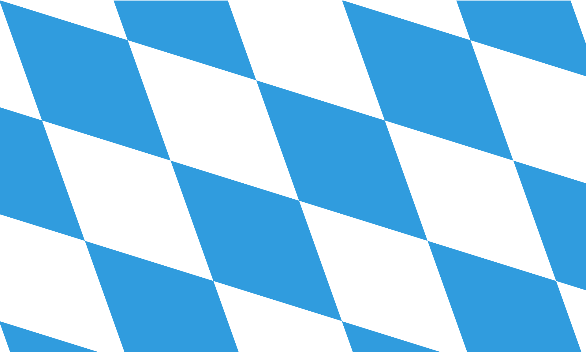 Flagge Bayern große Rauten 120 g/m² Querformat