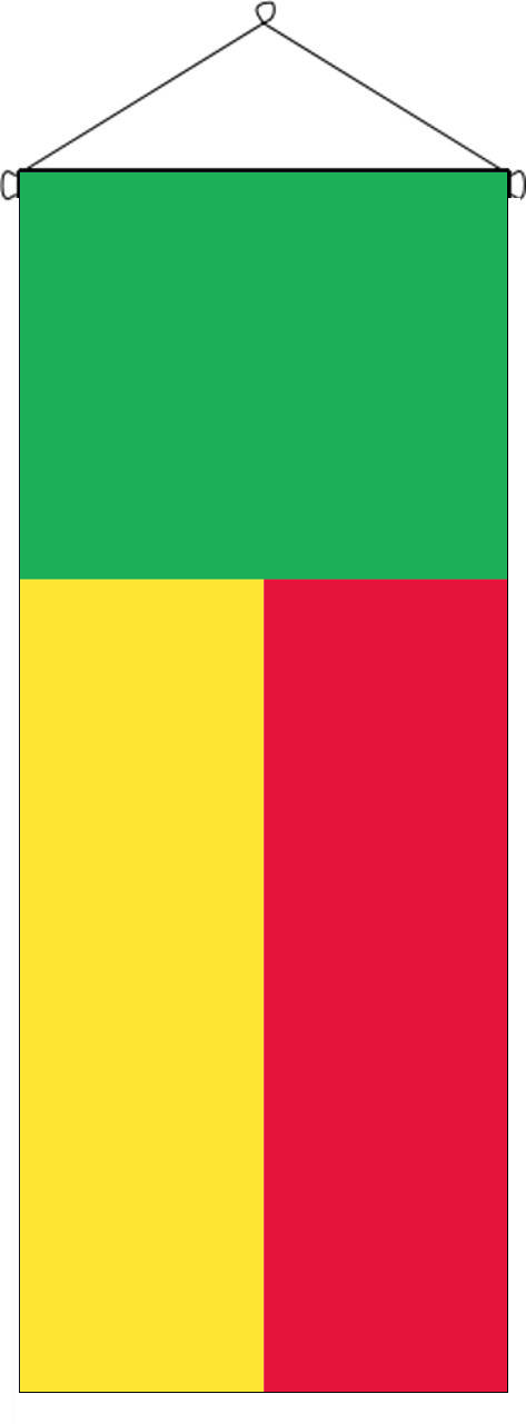 Flaggenbanner Benin 160 g/m² Hochformat