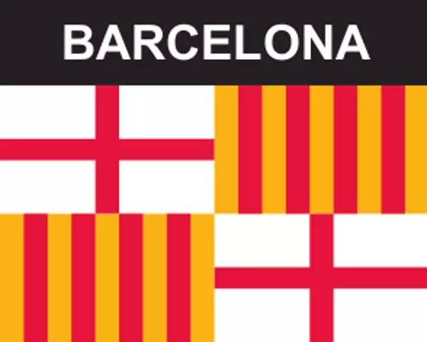 Flaggenaufkleber Barcelona