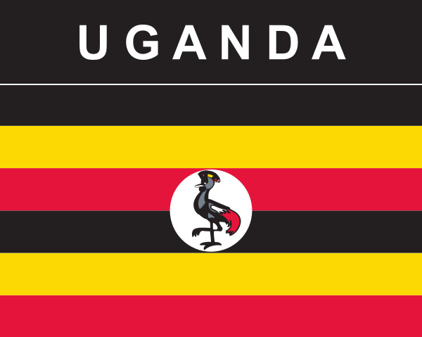 Flaggenaufkleber Uganda