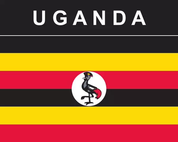Flaggenaufkleber Uganda