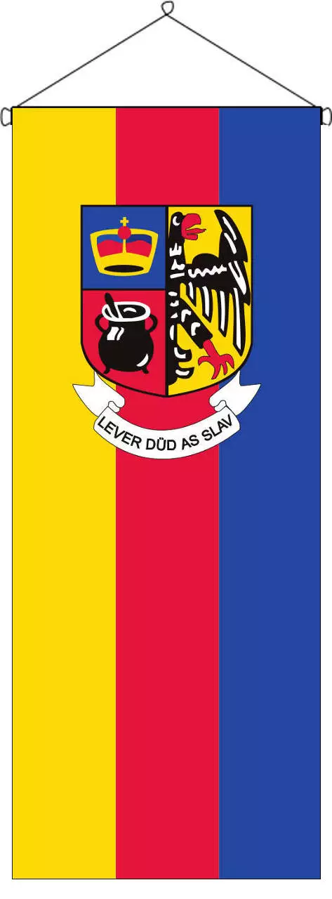 Flaggenbanner Nordfriesland mit Wappen