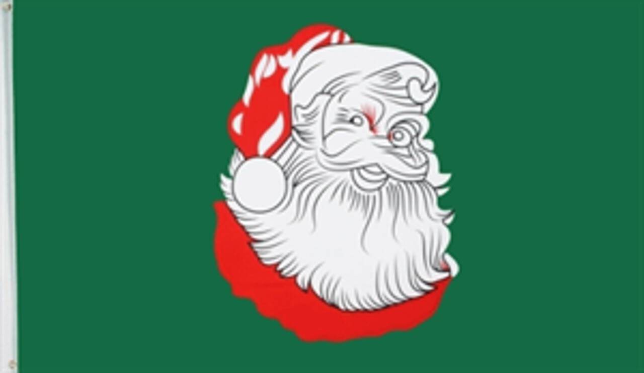 Flagge Weihnachtsmannkopf