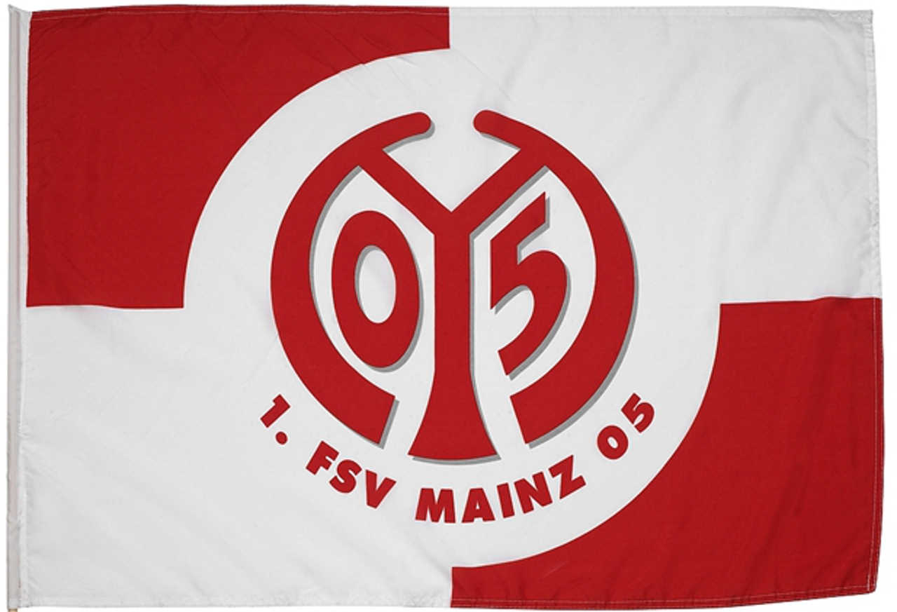 Mainz 05 Flagge Logo Rot Weiß