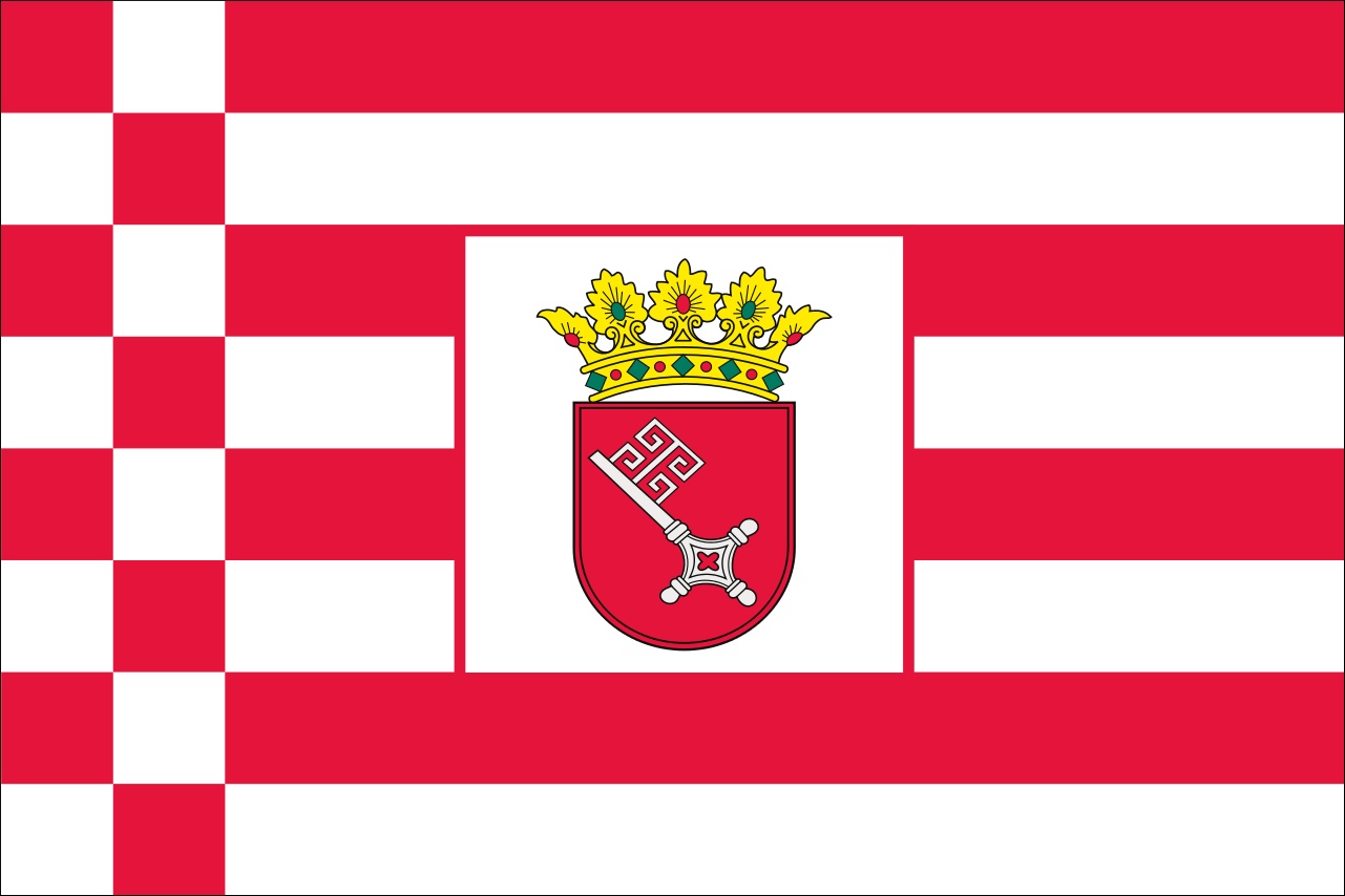 Flagge Bremen mit Wappen
